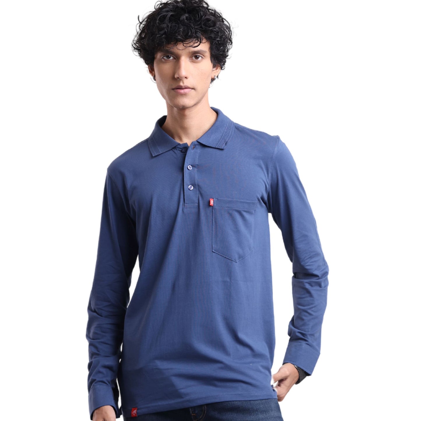 Feather Touch Cloud Cuffed Polo Full Sleeved Cuffed Polos P3 Poseidon Medium (90 cm - 95 cm) Polos