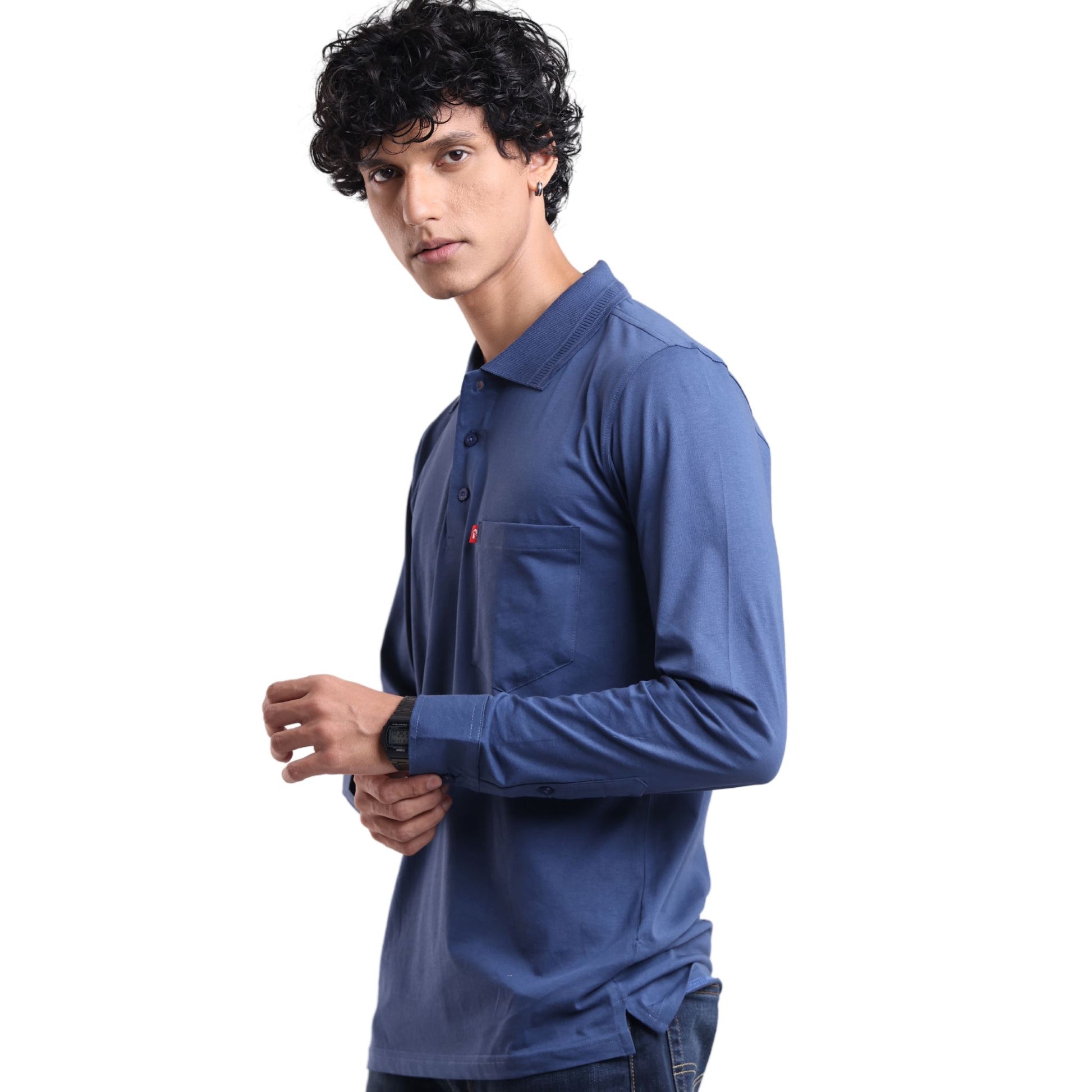 Feather Touch Cloud Cuffed Polo Full Sleeved Cuffed Polos P3
