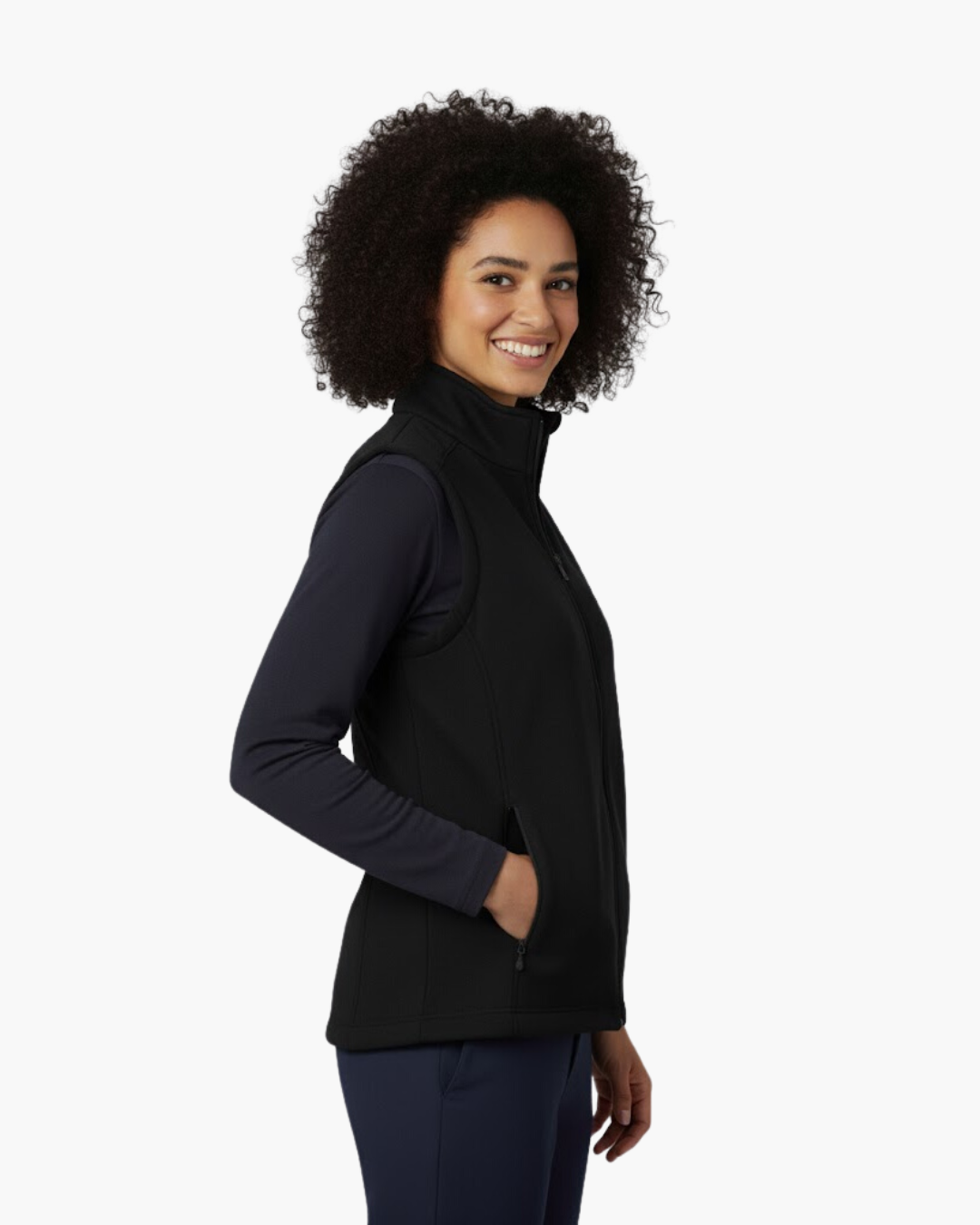 The Raised Full Zip Sleeveless Jacket