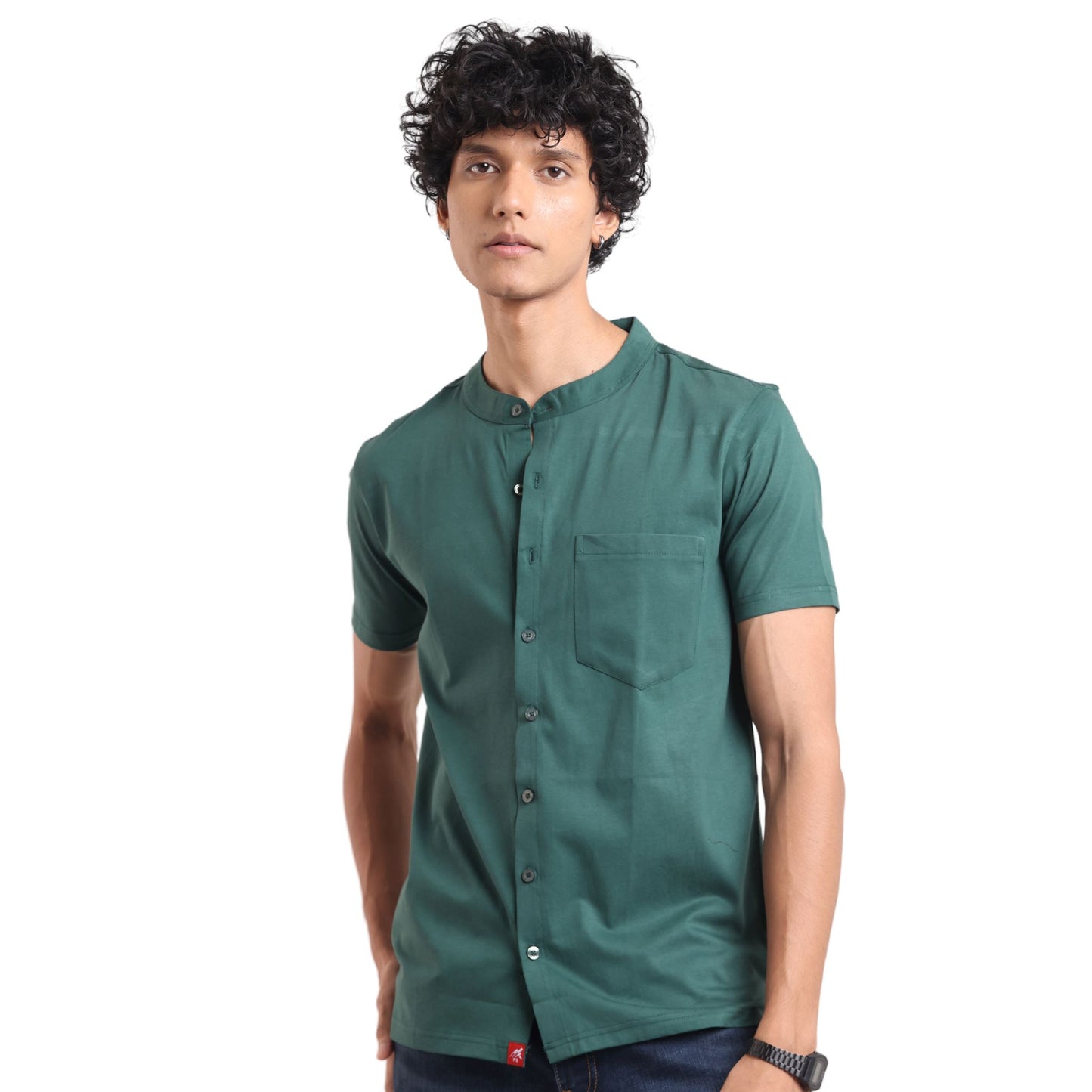 The Silo Front Open Knit Mandarin Front Open Knit Mandarin P3 Pine Medium (90-95cms) | 36 inches