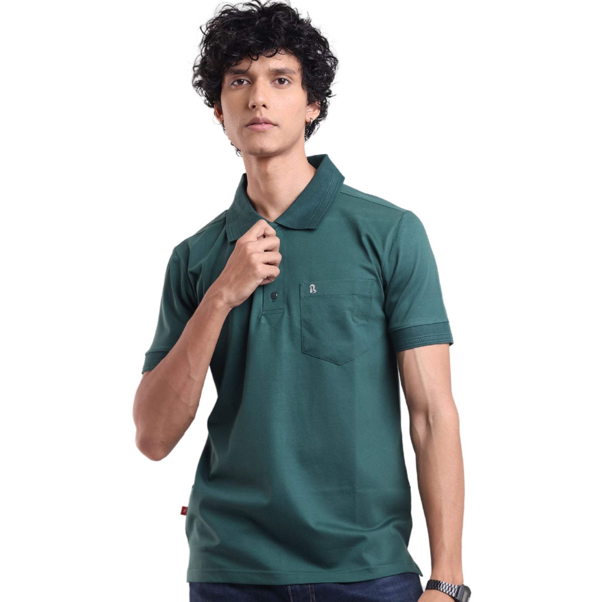 Men's crafted polo shirt for timeless comfort - premium everyday wear in Ivy colour | P3 India