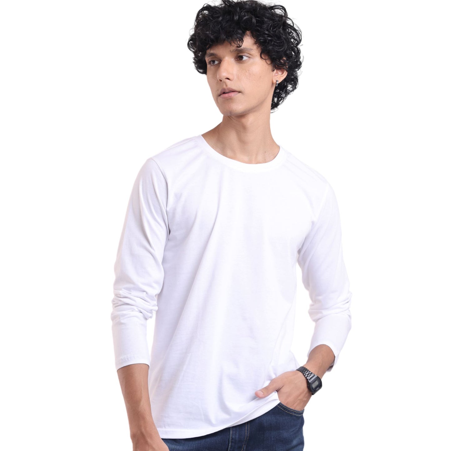 Essential Full Sleeve T-Shirt Crew Neck P3 Pearl Small (80 cm- 85 cm)