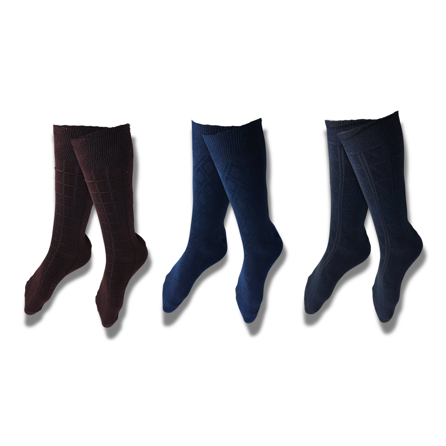 Designer Knee Height Socks (Pack of 3 Pcs)