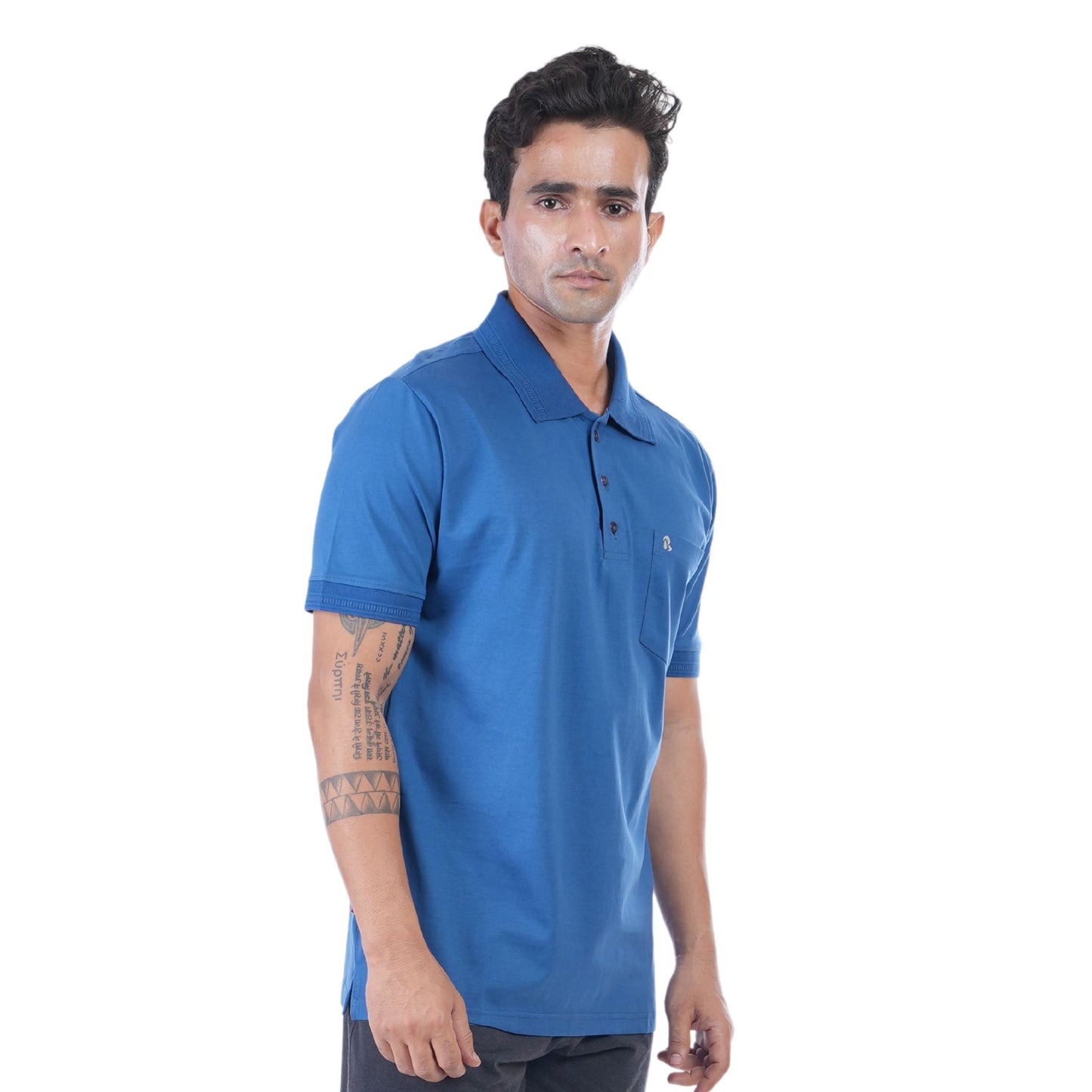 Men's crafted polo shirt for timeless comfort - premium everyday wear  in Set Sails colour | P3 India