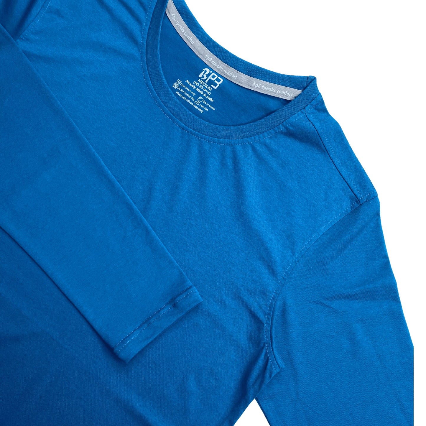Essential Full Sleeve T-Shirt Crew Neck P3 Seaport Small (80 cm- 85 cm)