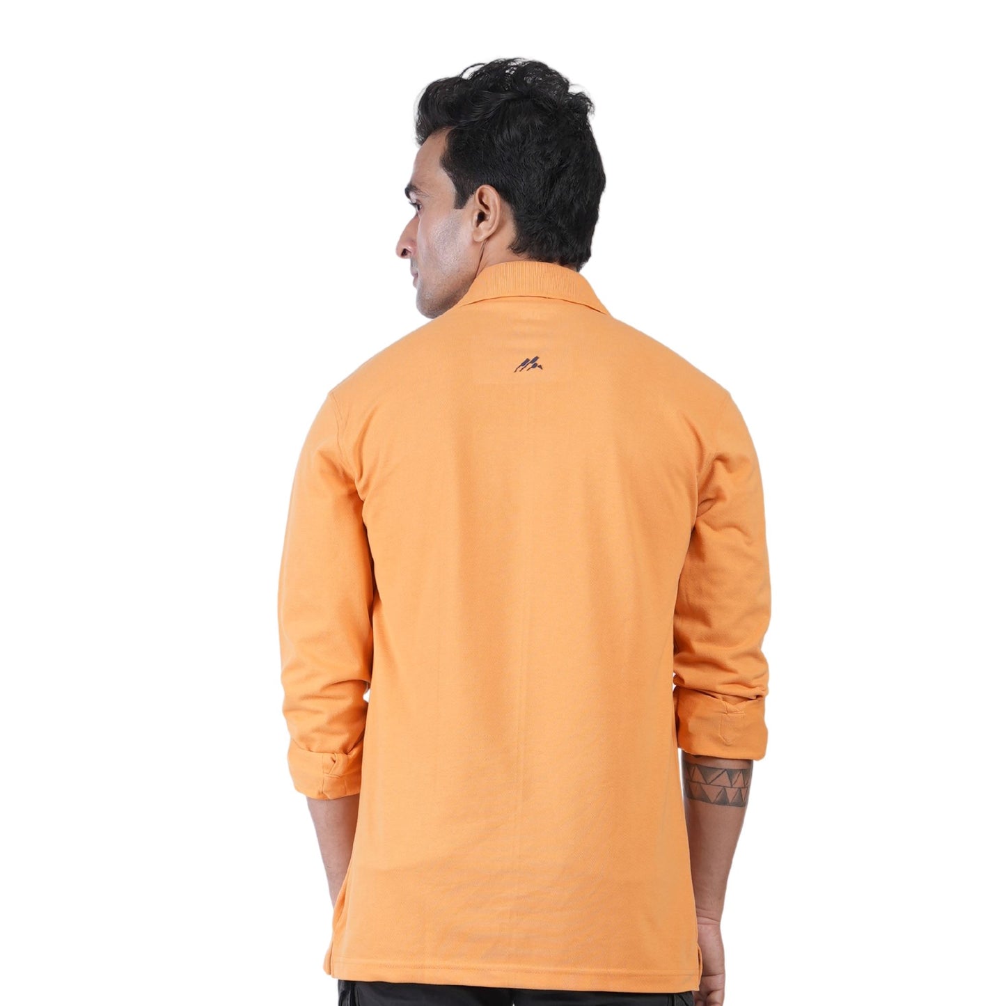 Pique Knit Cuffed Polo Polos P3