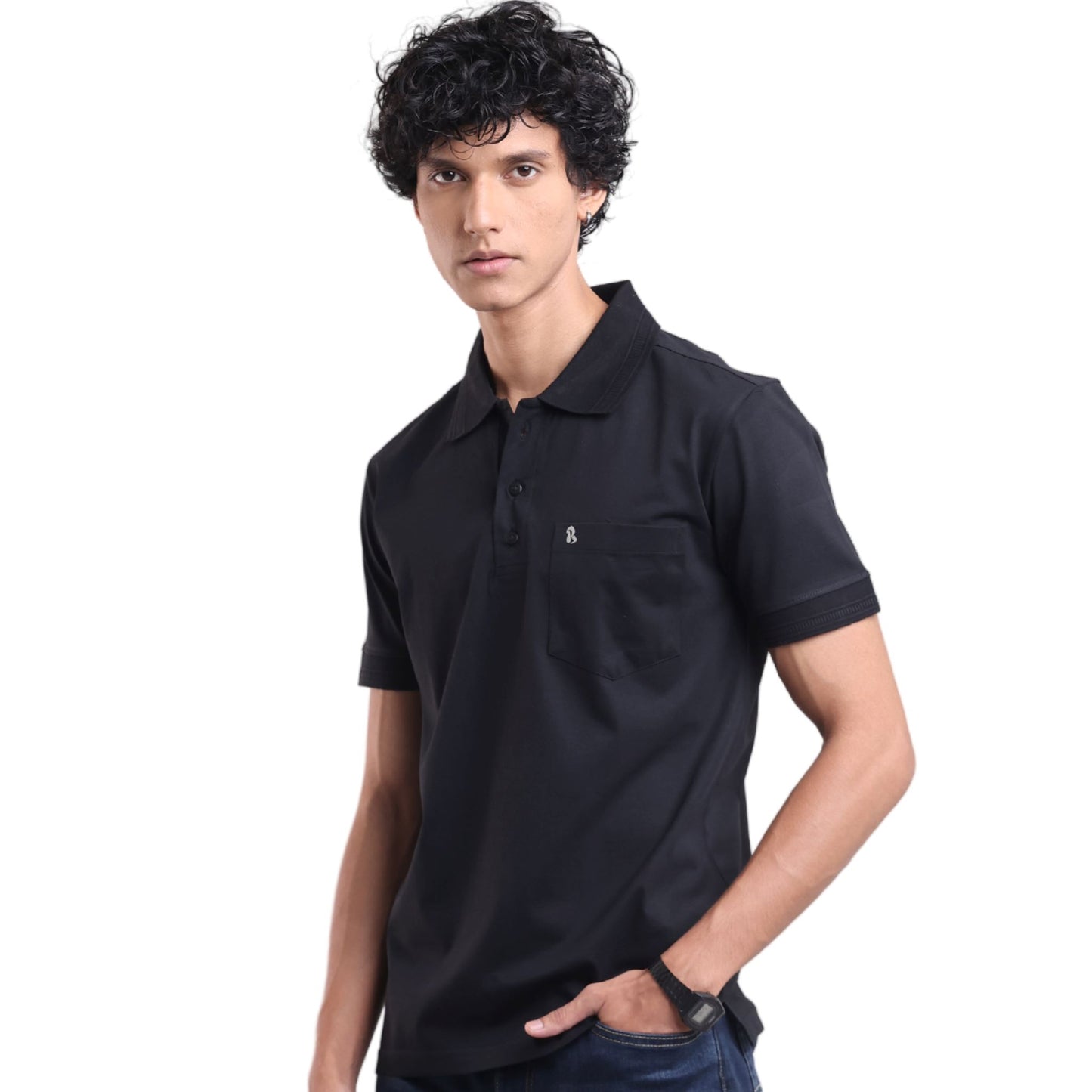 Men's crafted polo shirt for timeless comfort - premium everyday wear in Anthracite colour | P3 India