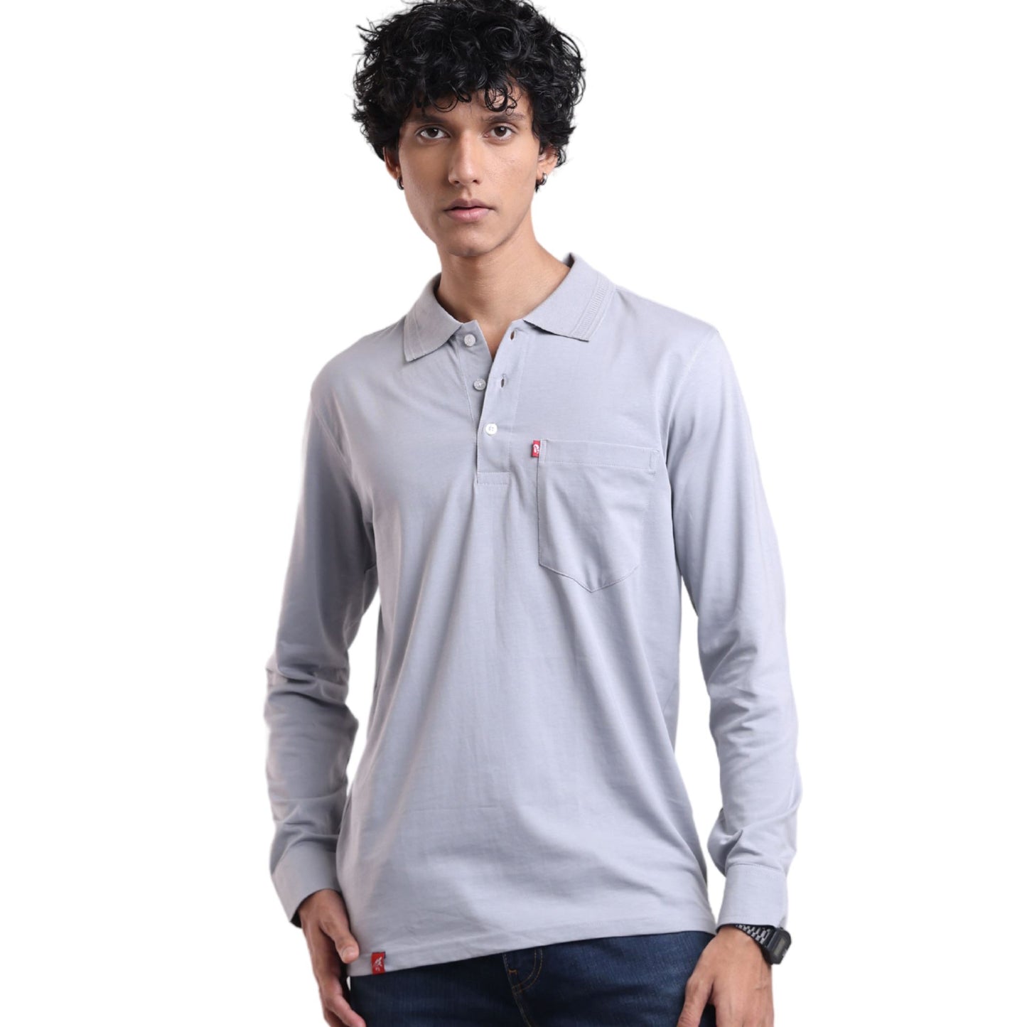 Sandler Knit Cuffed Polo (200+ GSM) Polos P3 Silver Medium (90 cm - 95 cm) Polos