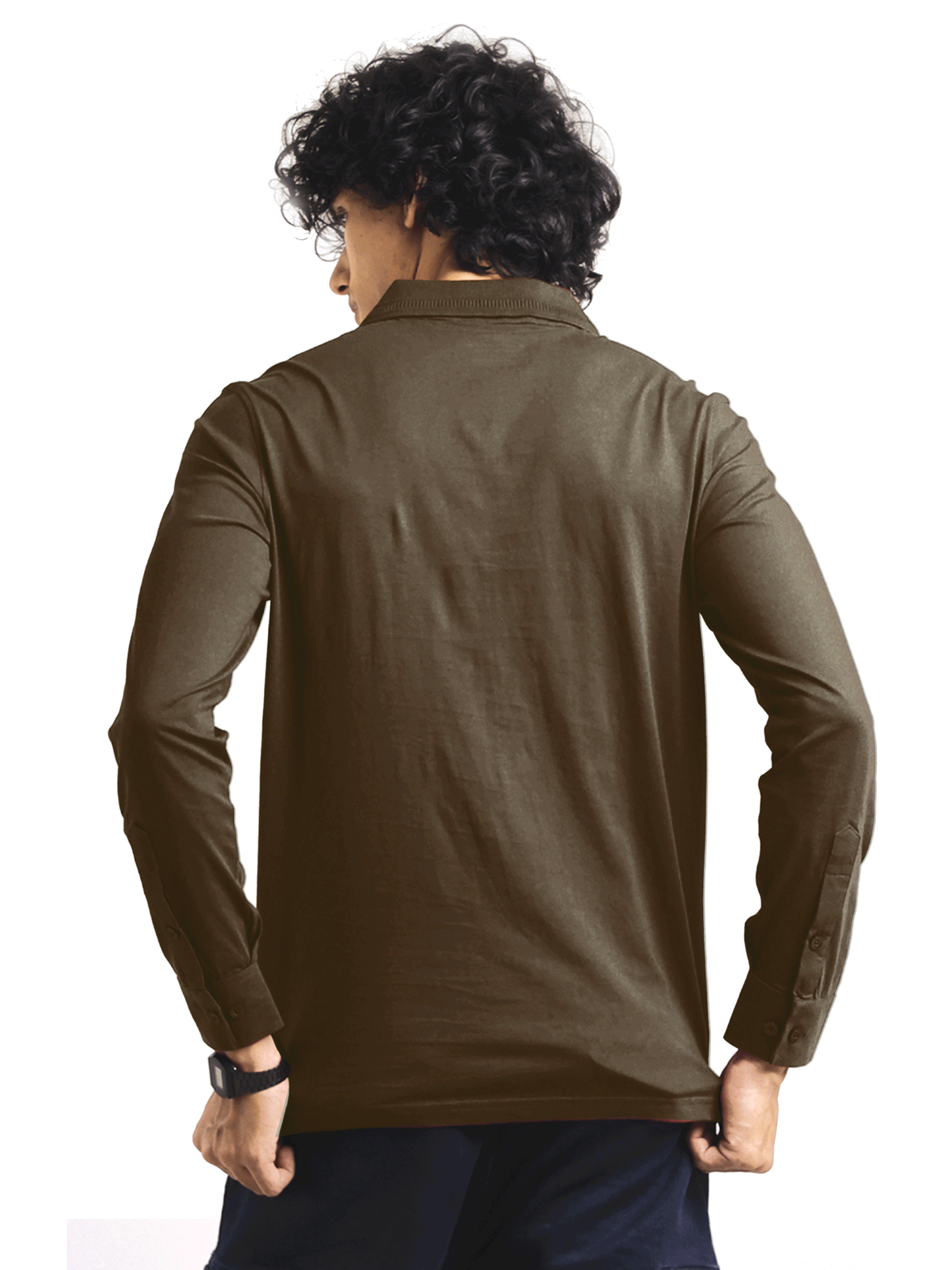 Feather Touch Cloud Cuffed Polo