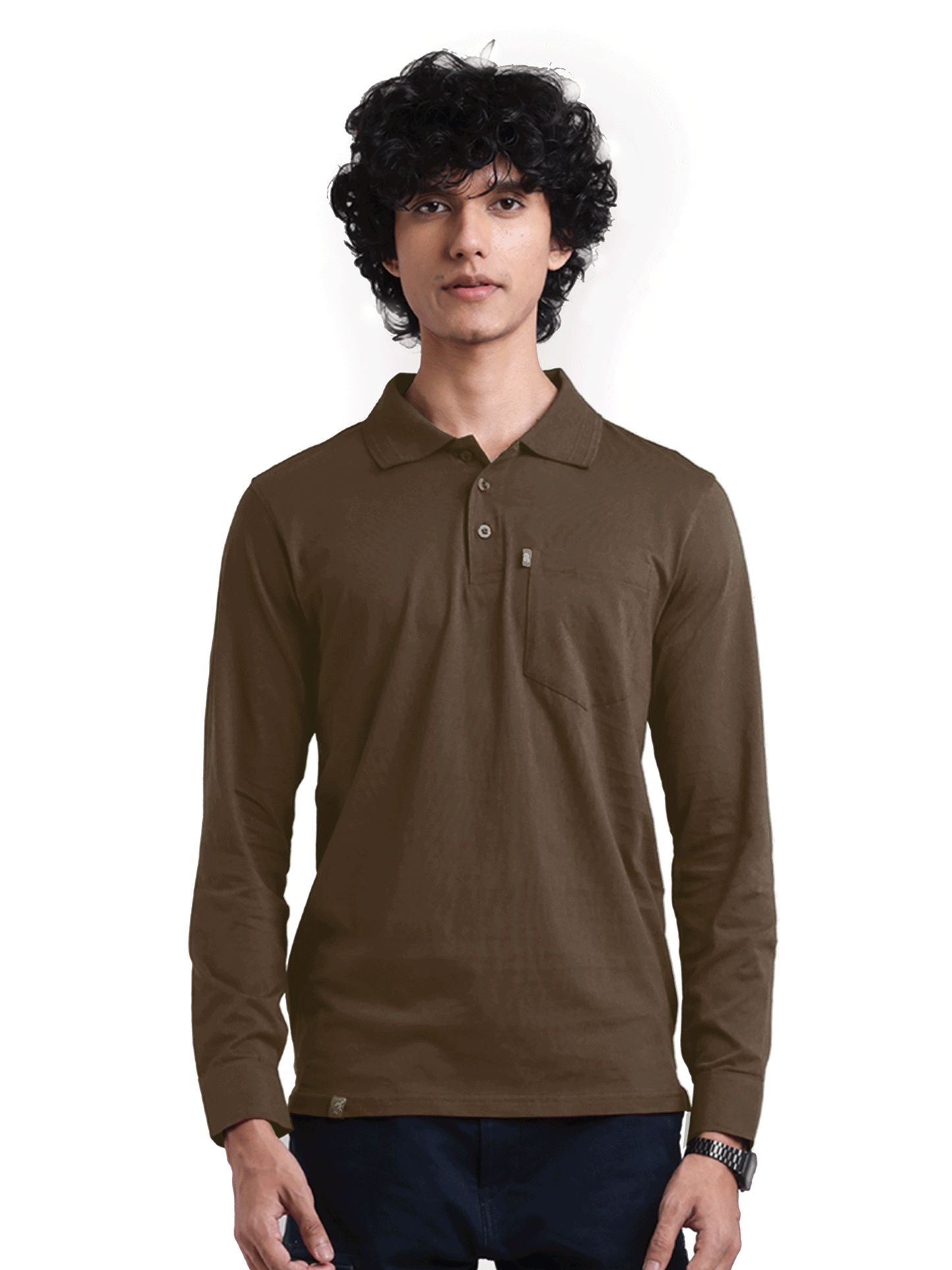 Feather Touch Cloud Cuffed Polo