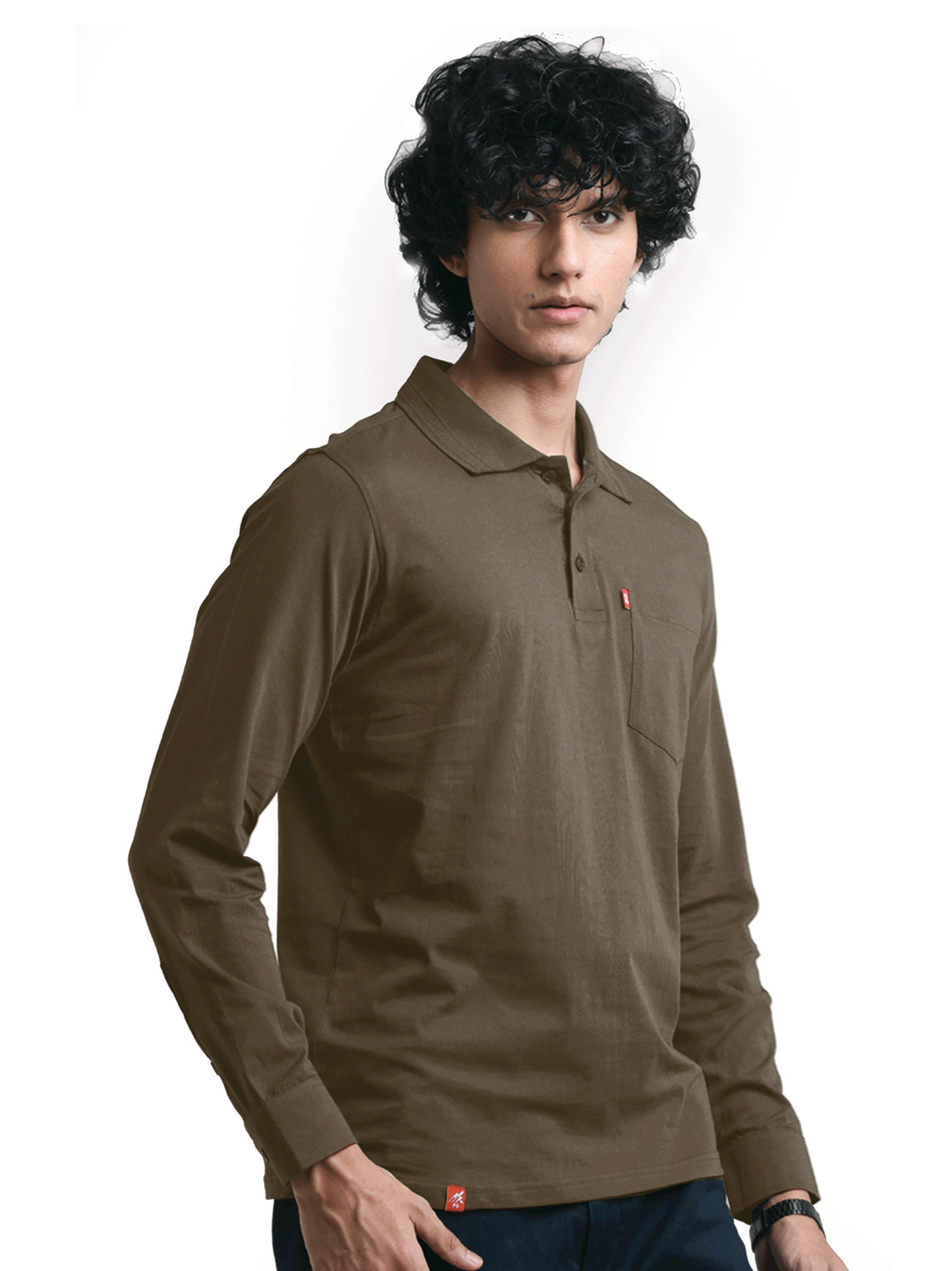 Feather Touch Cloud Cuffed Polo