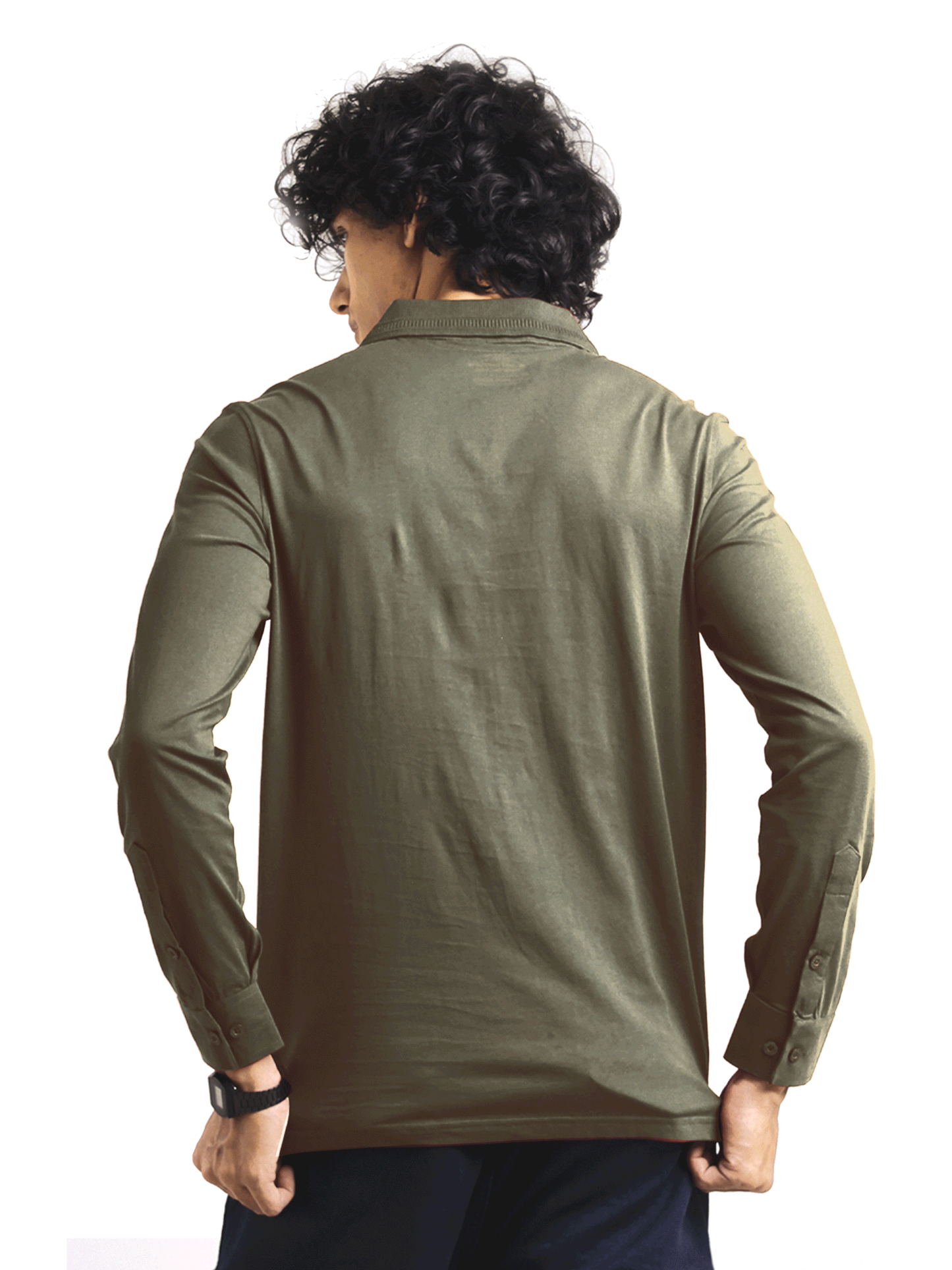 Feather Touch Cloud Cuffed Polo