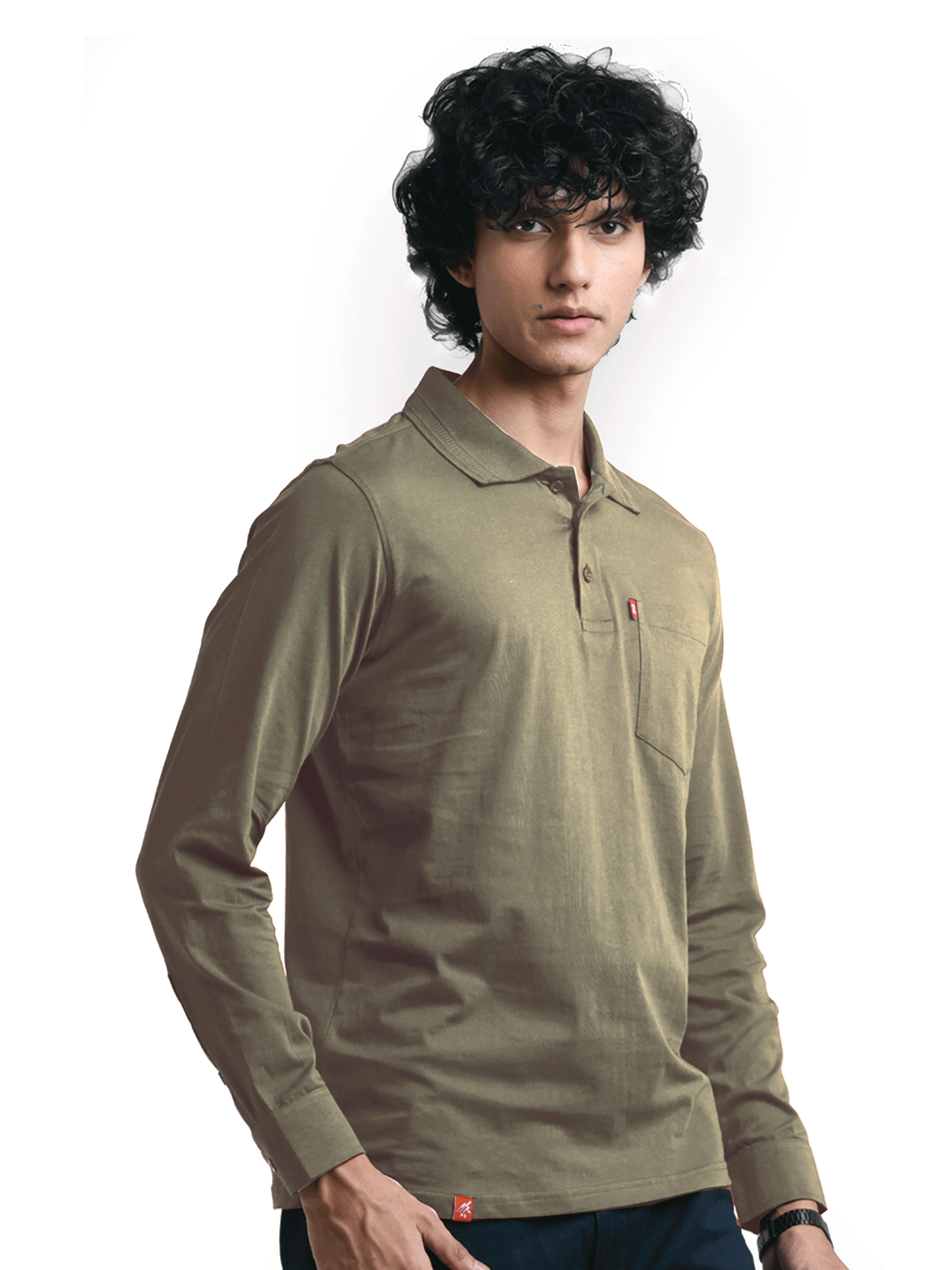 Feather Touch Cloud Cuffed Polo