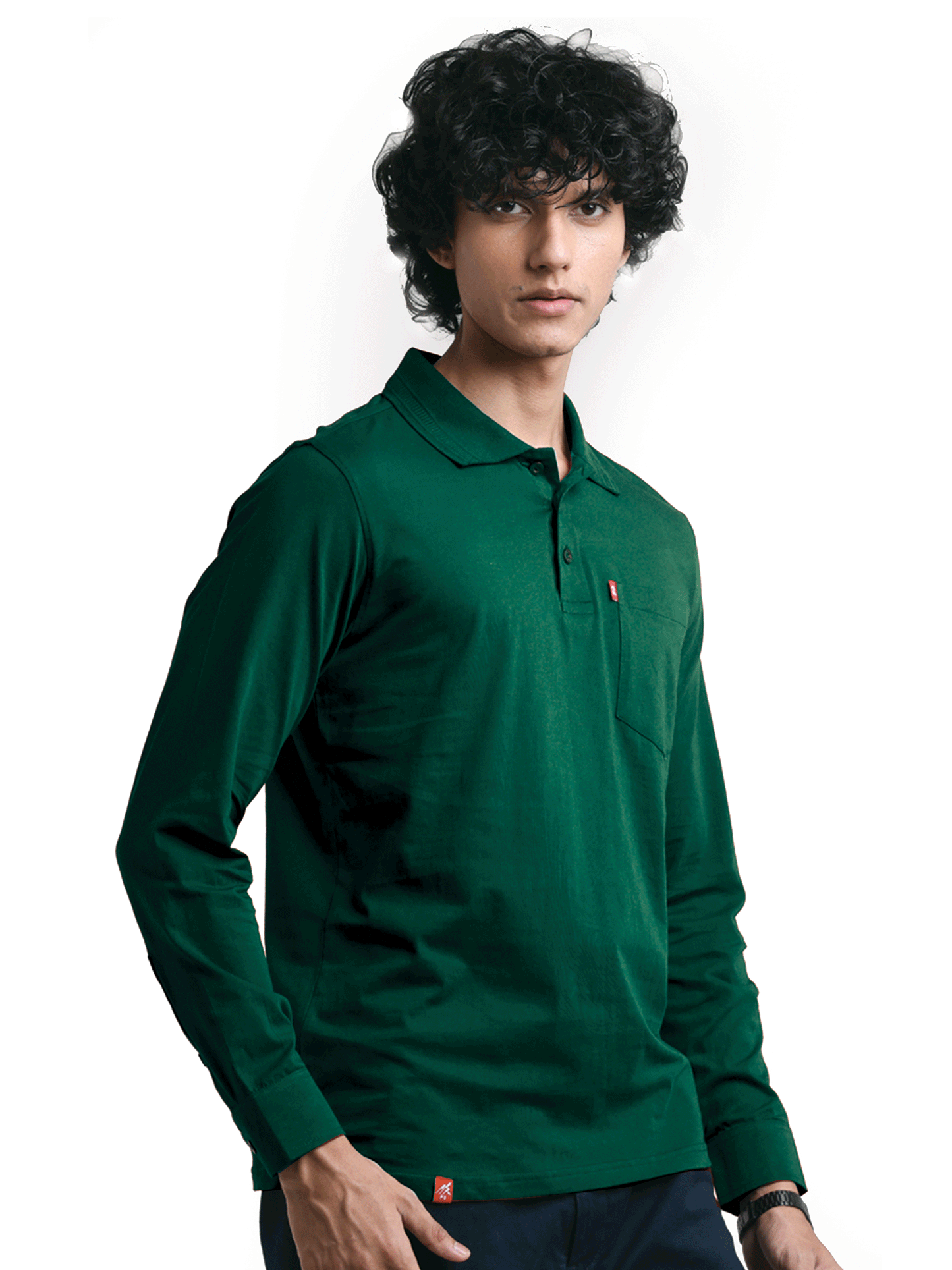 Feather Touch Cloud Cuffed Polo