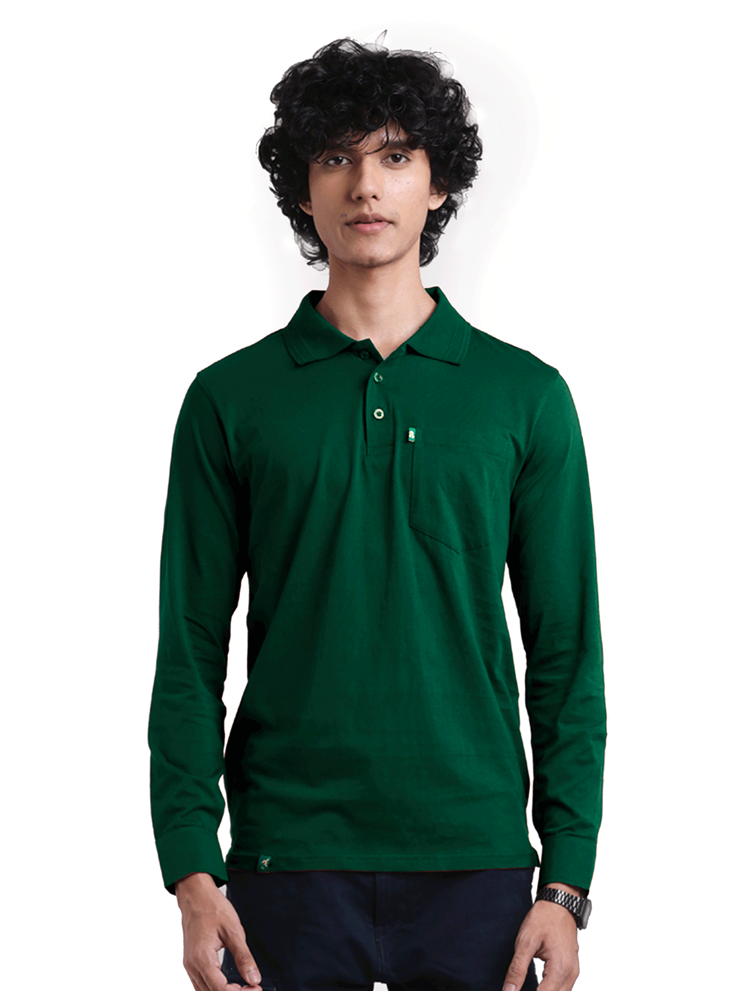 Feather Touch Cloud Cuffed Polo
