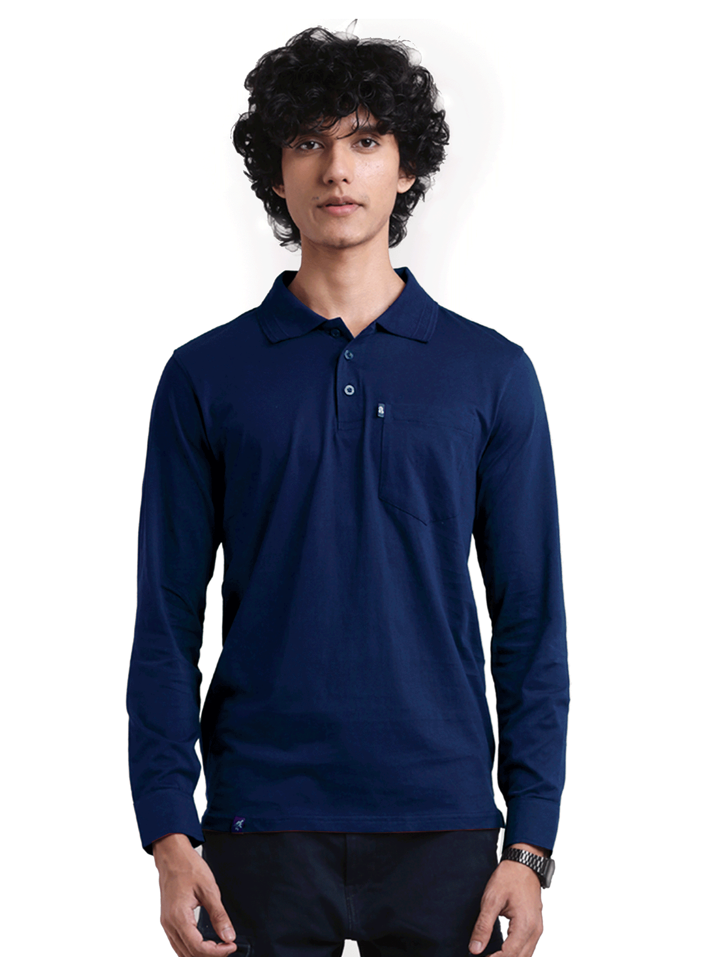 Feather Touch Cloud Cuffed Polo