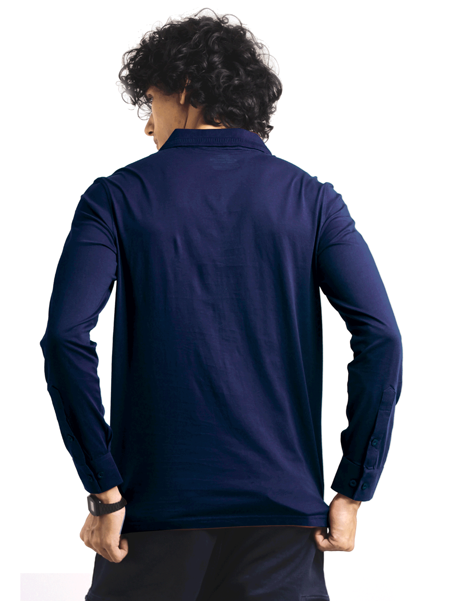 Feather Touch Cloud Cuffed Polo