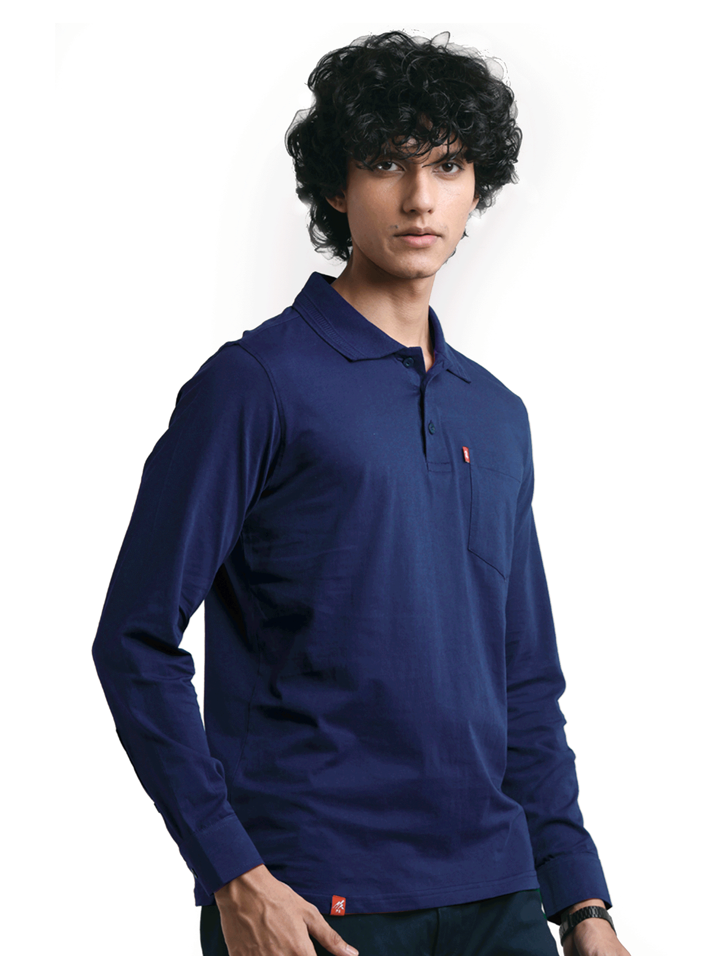 Feather Touch Cloud Cuffed Polo