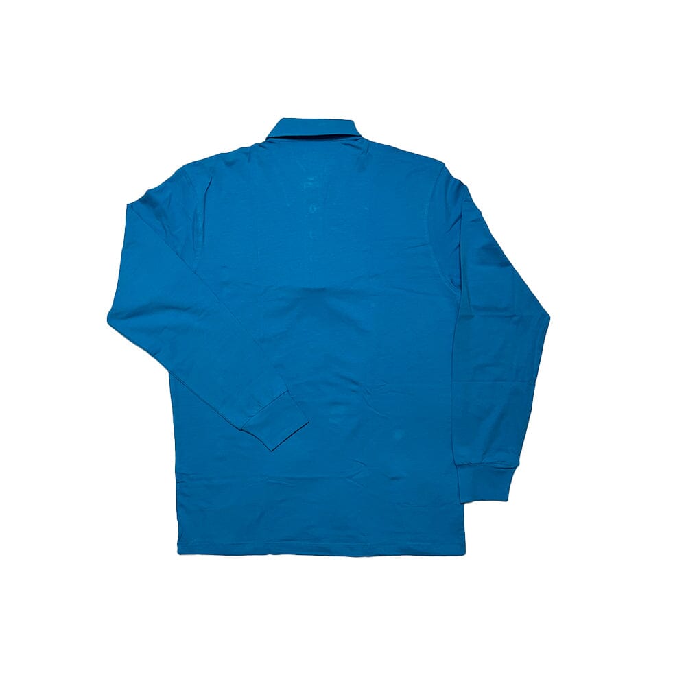 Durable men's polo shirt with no slip hem - office to casual in Atriol blue colour