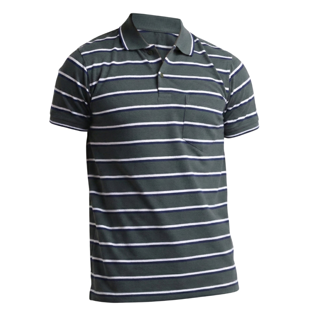 The Pique Contrast Stripes Designer Polo