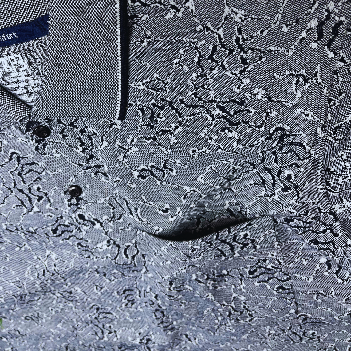 Affordable premium men's polo shirt for layering with fade-resistant fabric in night black colour