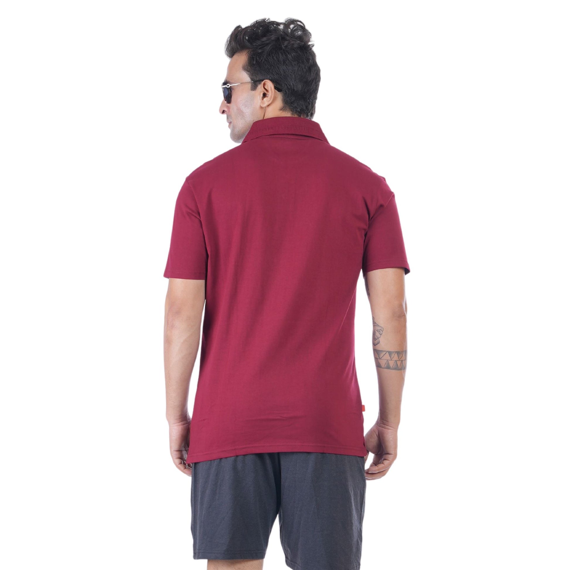 Men's crafted polo shirt for timeless comfort - premium everyday wear in Royal Burgundy colour | P3 India