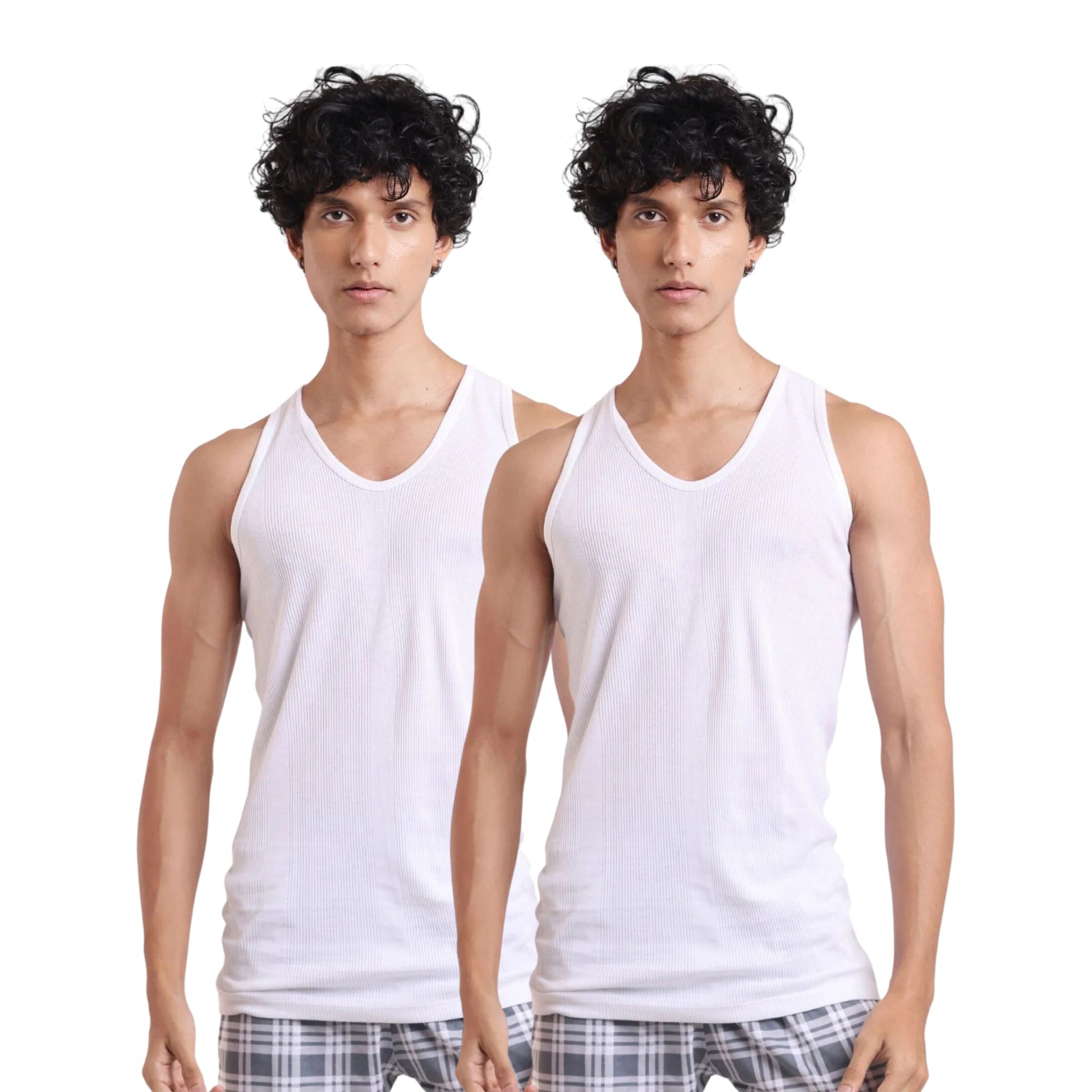 Long lasting cotton vest with non sag sleeves - multipack - P3 India