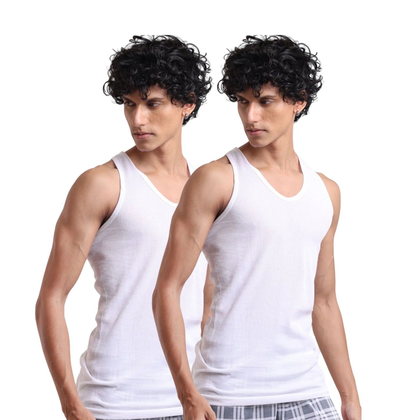 Long lasting cotton vest with non sag sleeves - multipack - P3 India