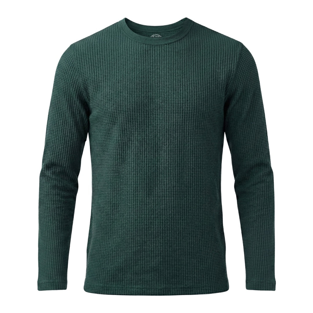 Waffle Knit Round Neck Full Sleeve T-Shirt