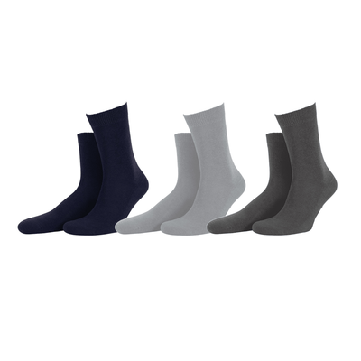 Luxury Series Socks (3 pairs) Socks P3 28 cms (Free Size) Navy | Grey Ink | Grey Mesh 