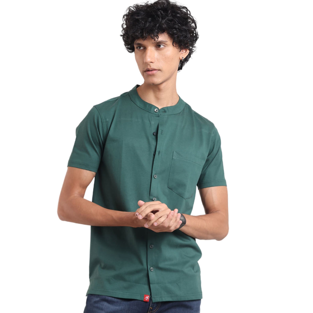 The Silo Front Open Knit Mandarin