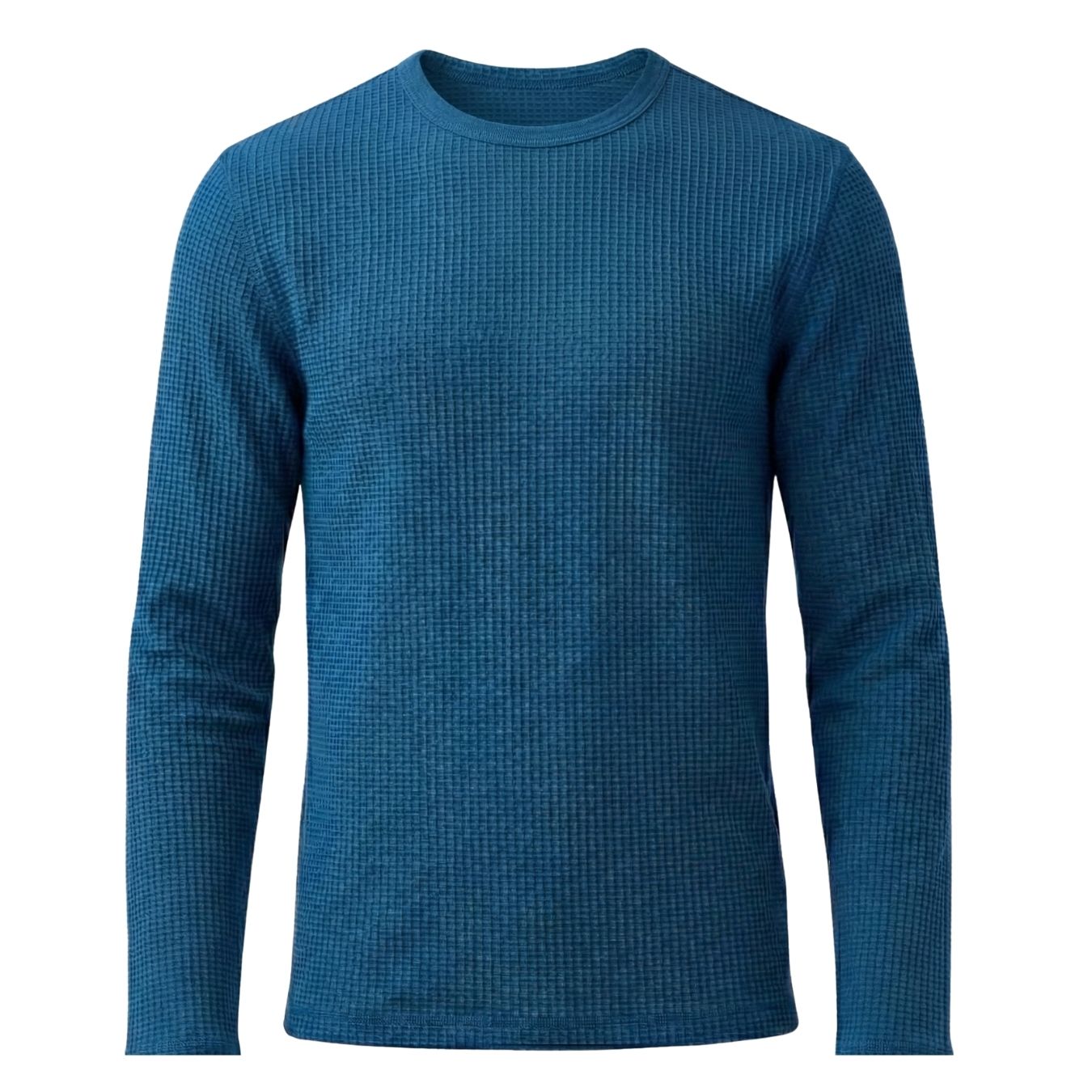 Waffle Knit Round Neck Full Sleeve T-Shirt