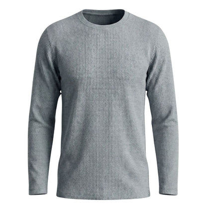 Waffle Knit Round Neck Full Sleeve T-Shirt