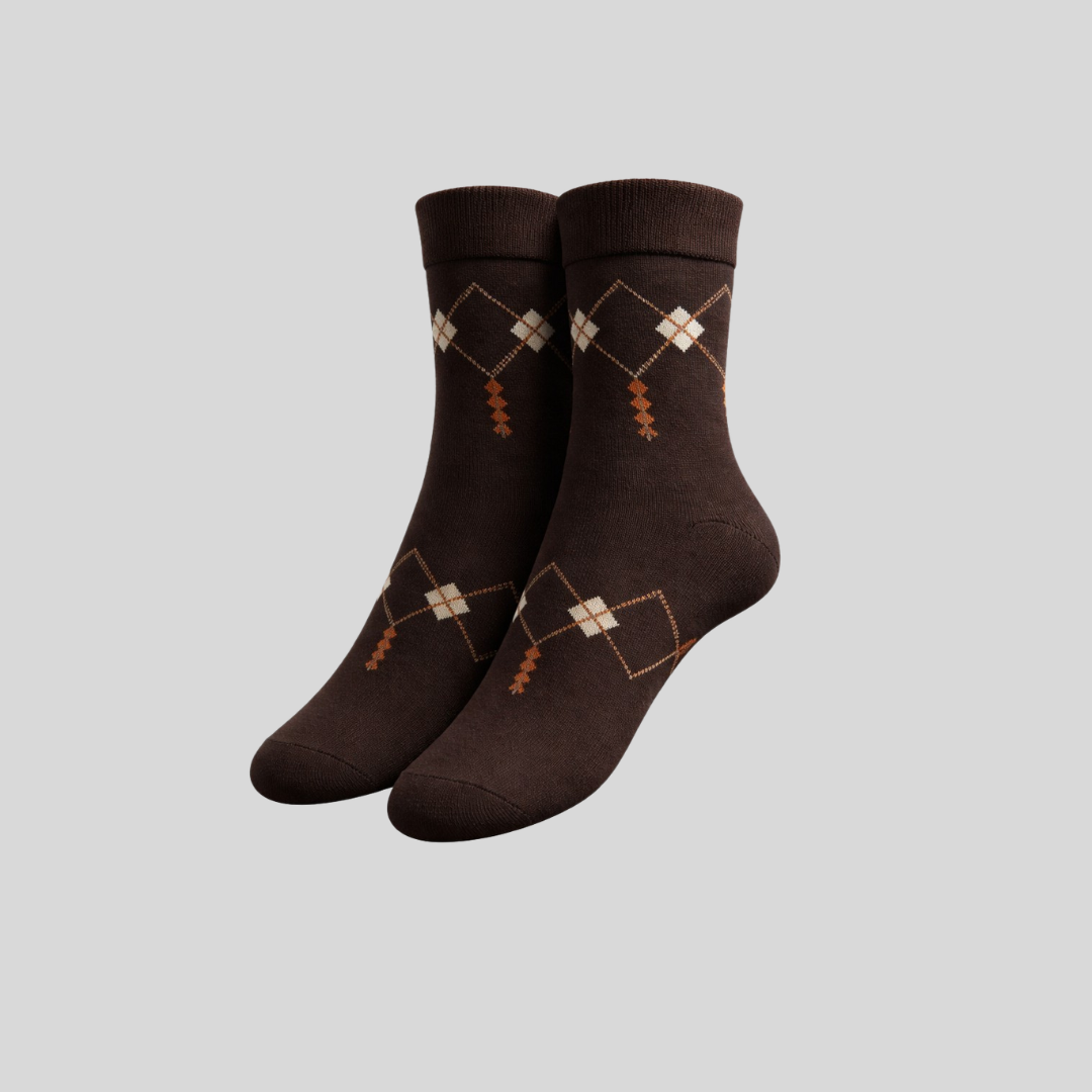 Executive Argyle Ankle Socks (Pack of 5)