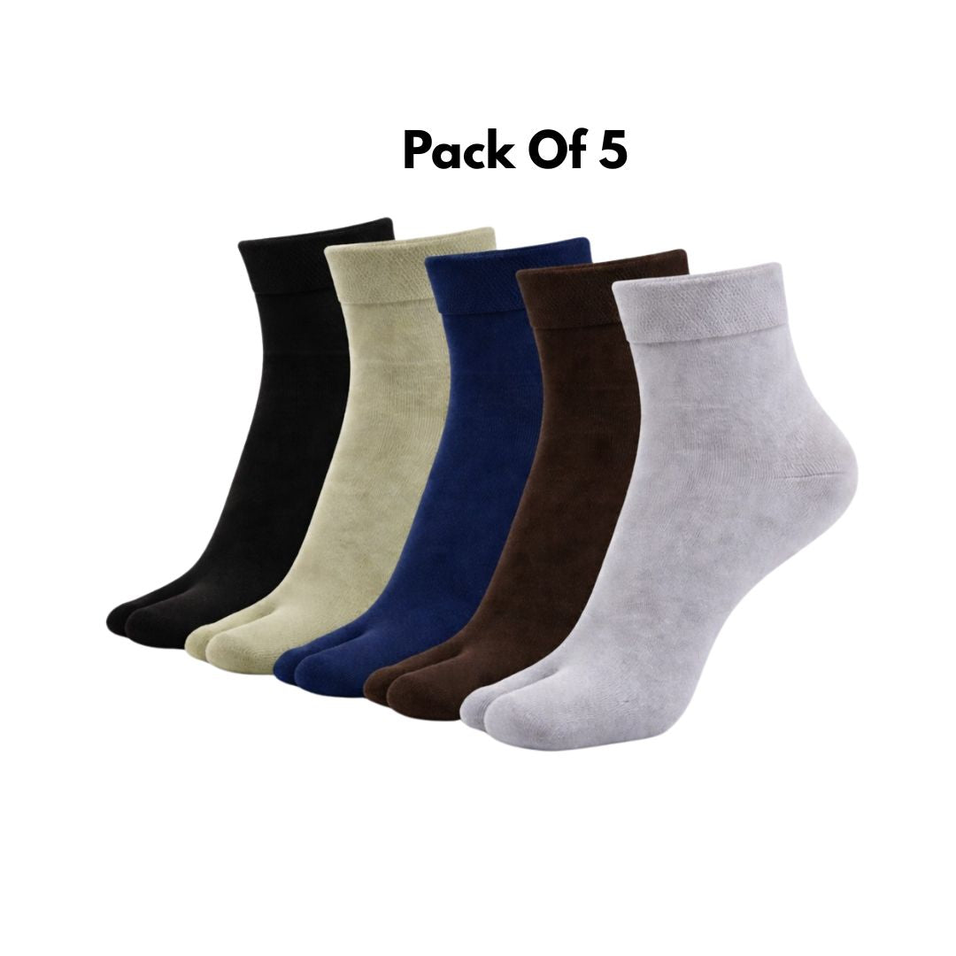 FeatherFlex Toe Ankle Socks (Pack of 5)