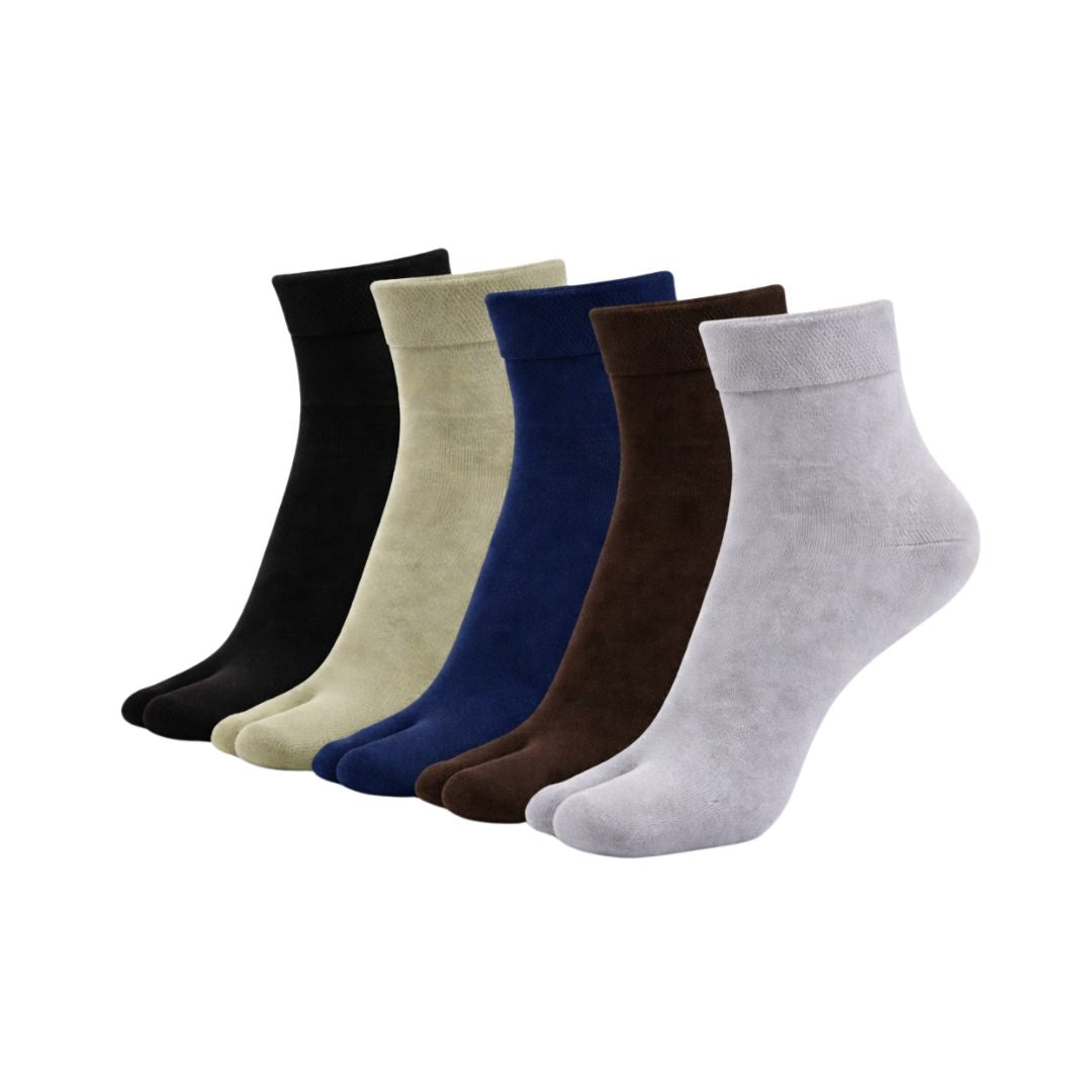 FeatherFlex Toe Ankle Socks (Pack of 5)