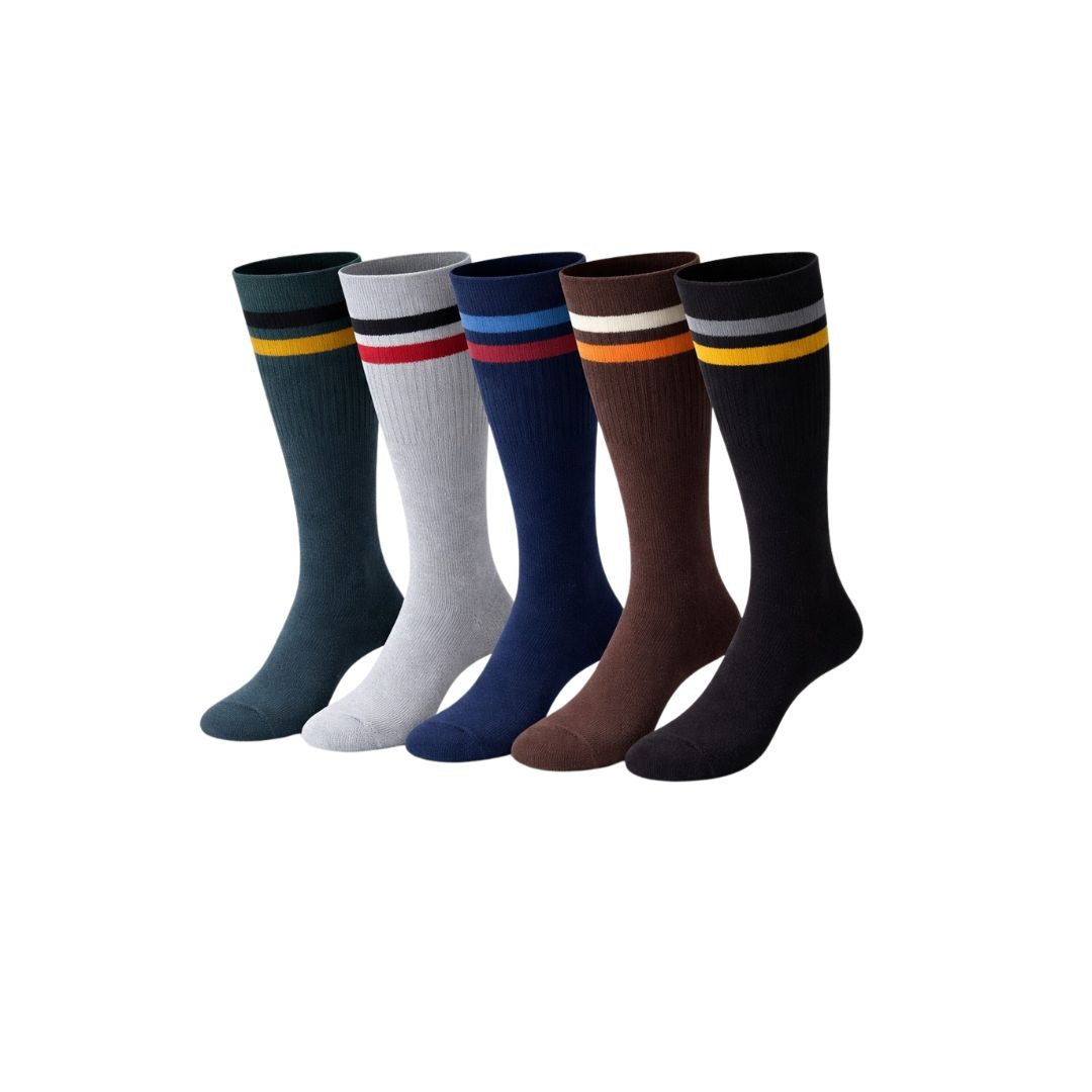 Athletic Line Knee Socks (Pack of 5)
