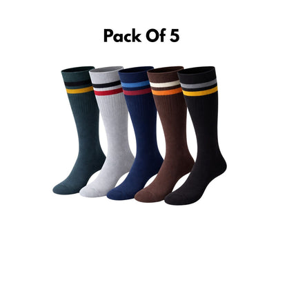 Athletic Line Knee Socks (Pack of 5)