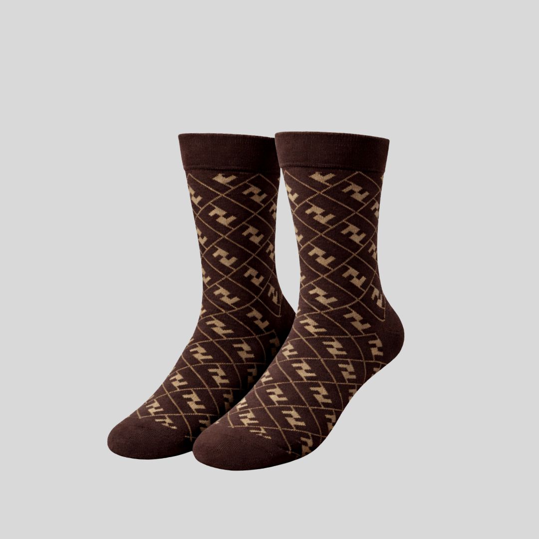 Prime Pattern Calf Length Socks (Pack of 5)