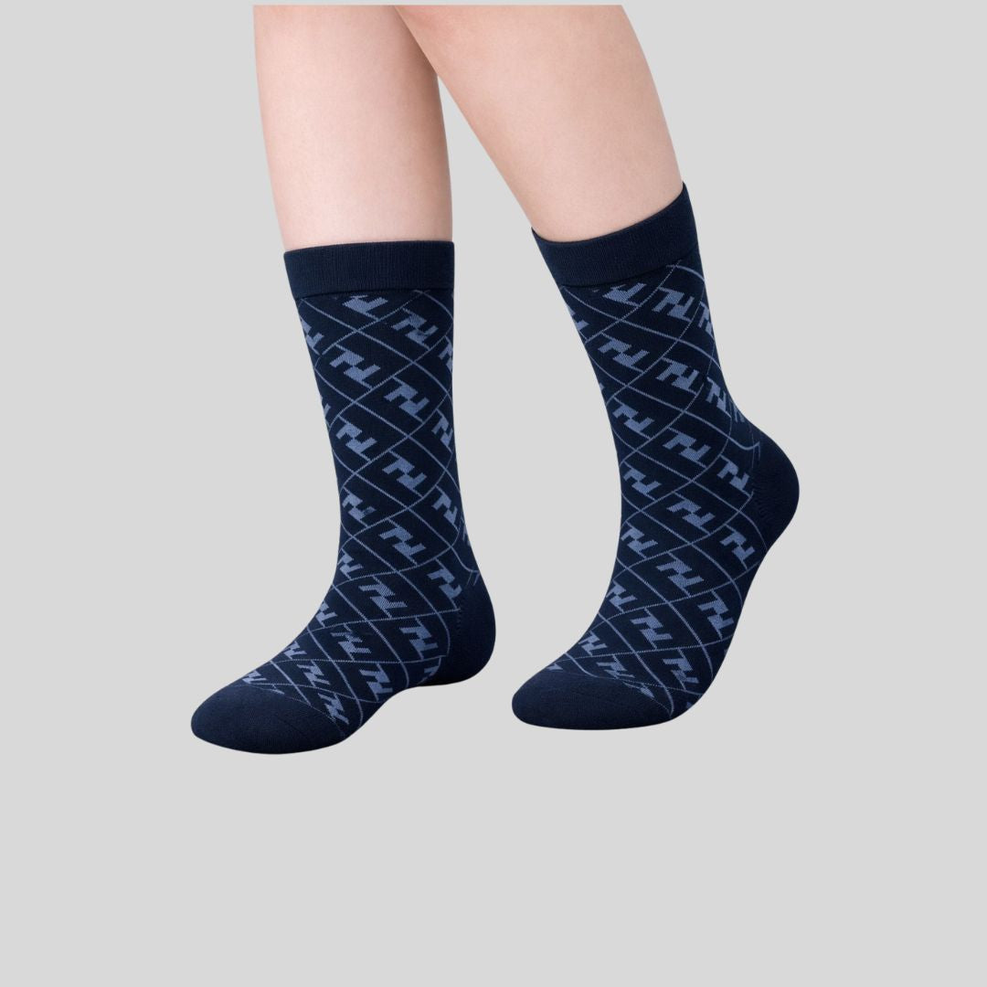 Prime Pattern Calf Length Socks (Pack of 5)