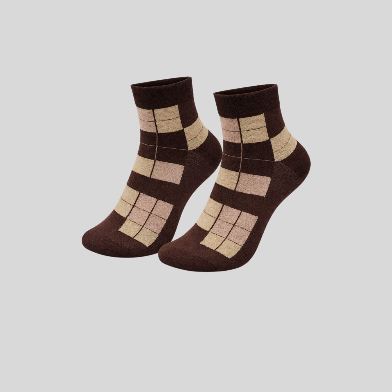 Bistro Check Ankle Socks (Pack of 5)
