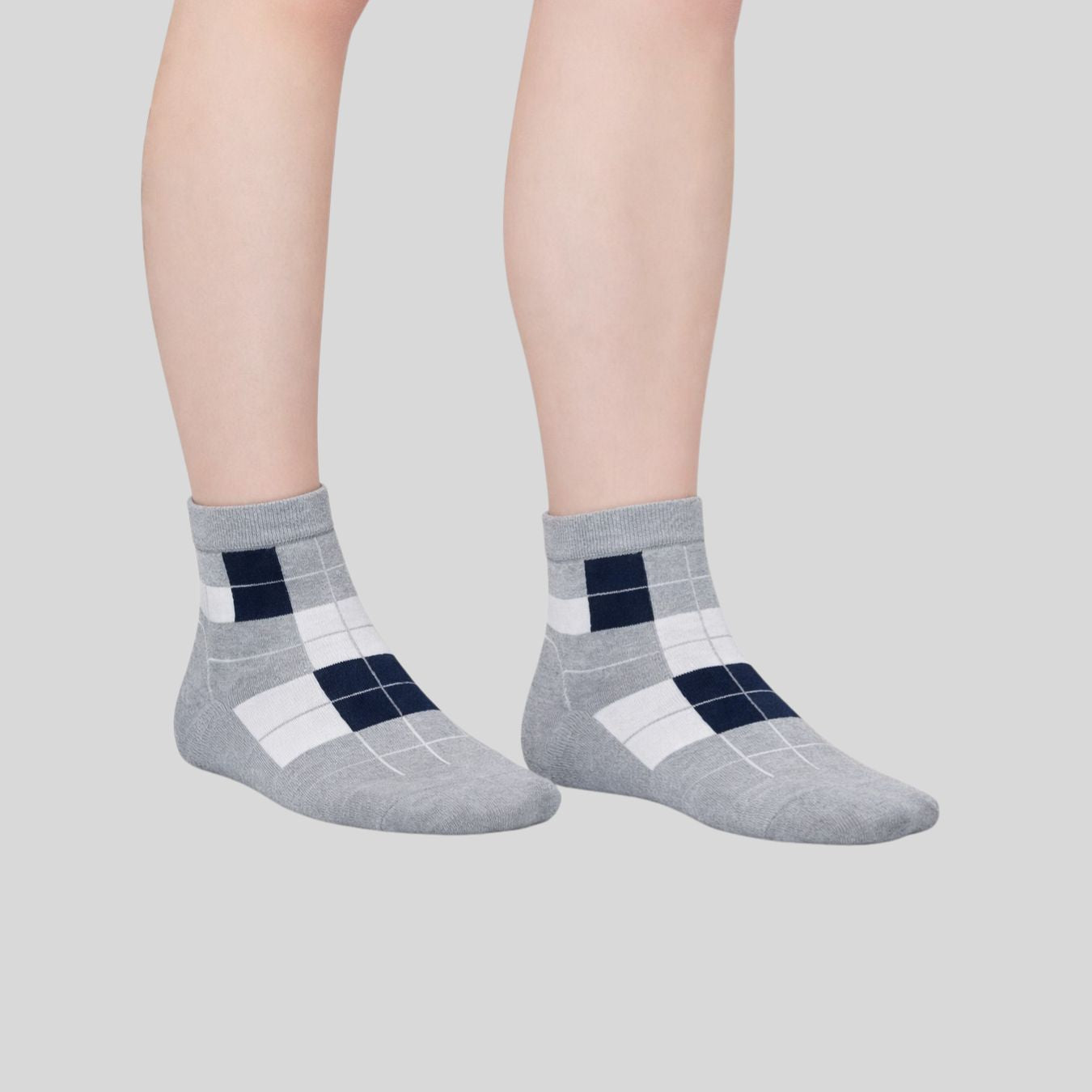 Bistro Check Ankle Socks (Pack of 5)