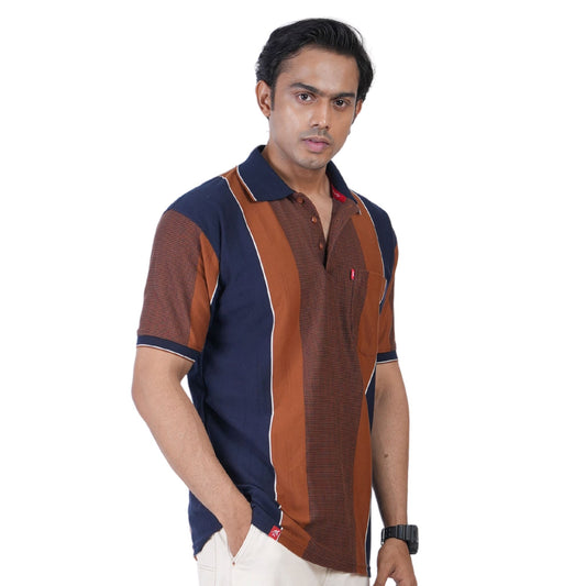 The Bowling Stripes Designer Polo Designer Polos P3 Expresso Medium (90 cm - 95 cm) 