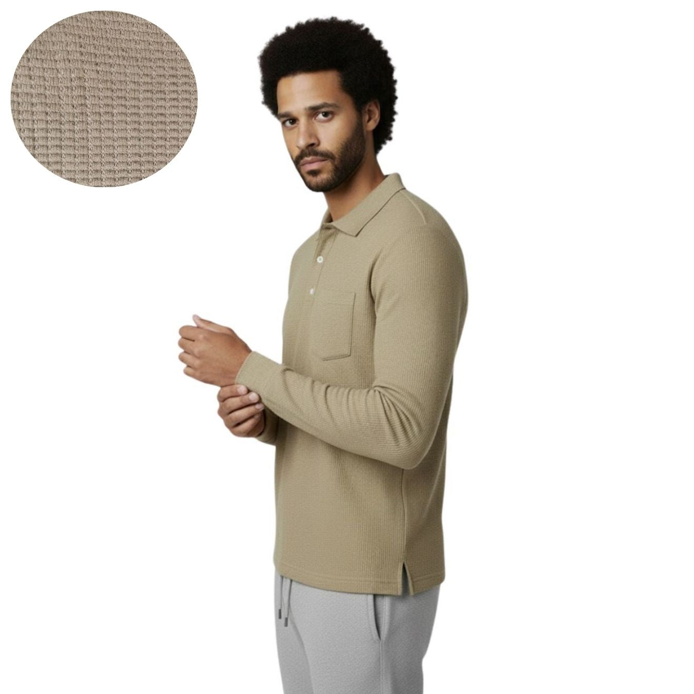 The Ember Series Waffle Designer Polo