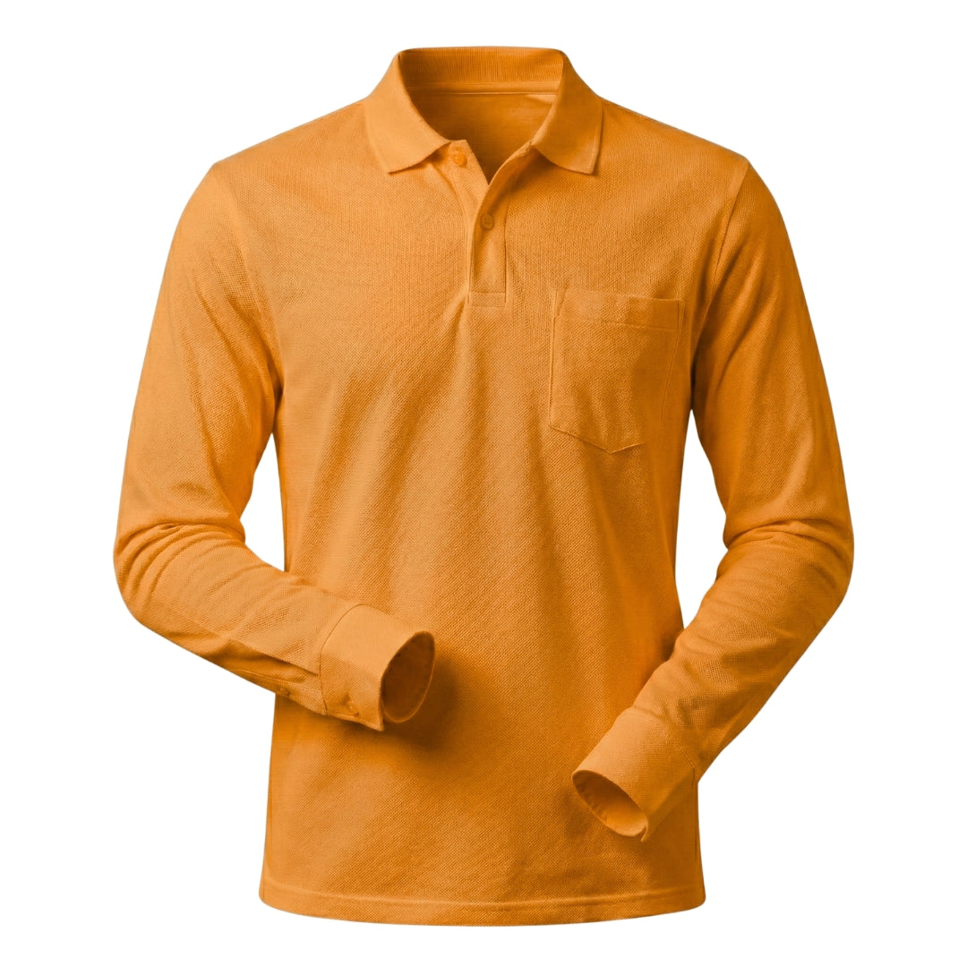 Pique Knit Cuffed Polo