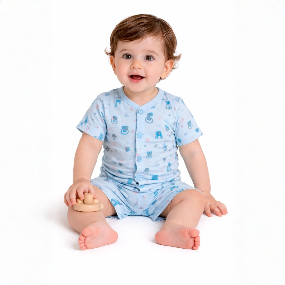 Tuti Front-Open Half Sleeve Baby Suit