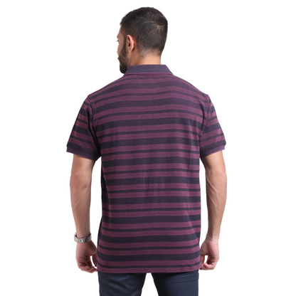 The Pique Stripes Designer Polo