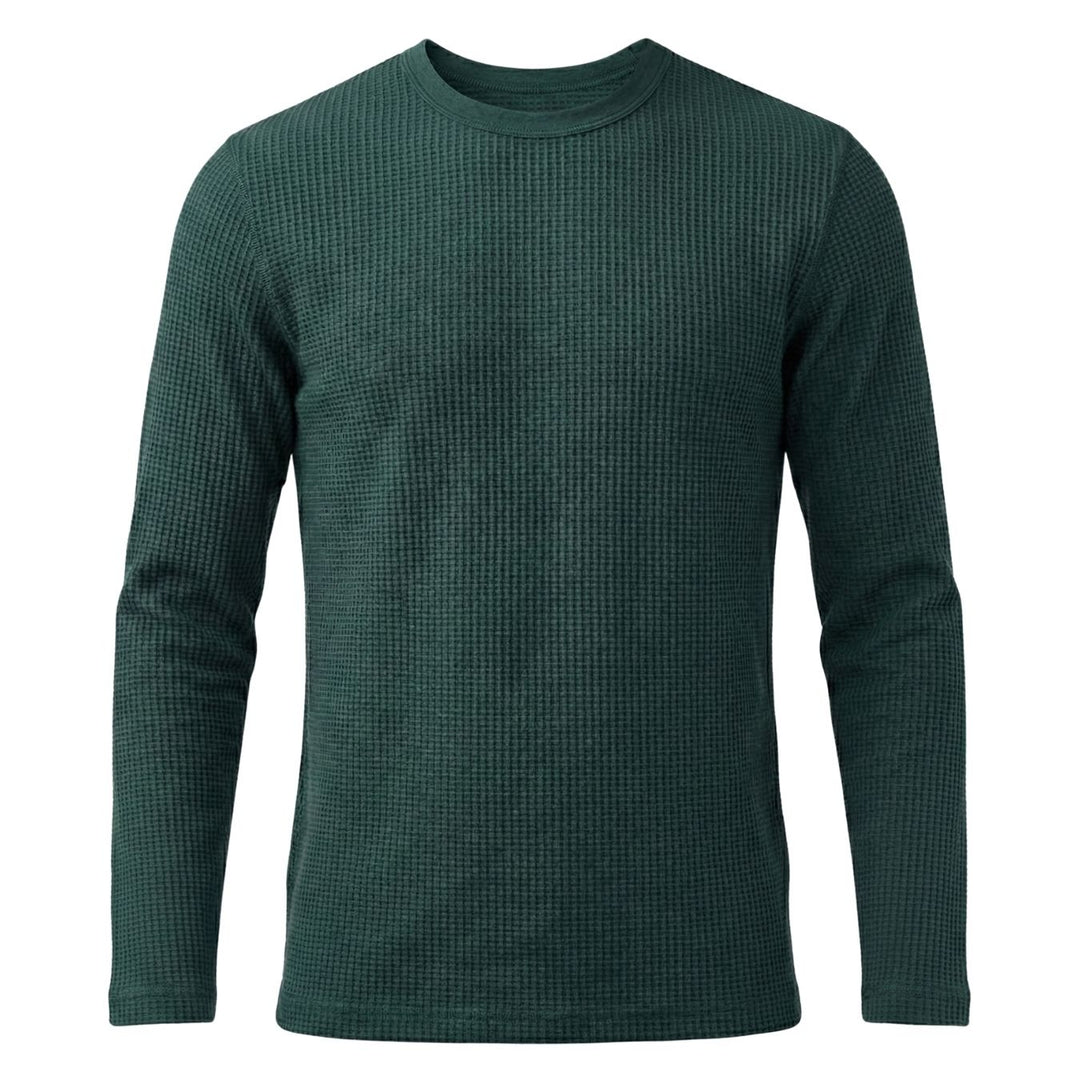 Waffle Knit Round Neck Full Sleeve T-Shirt