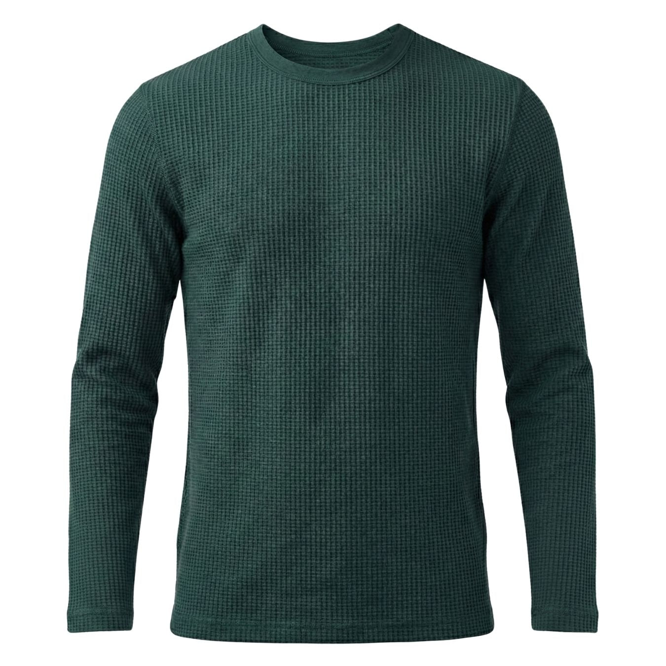 Waffle Knit Round Neck Full Sleeve T-Shirt