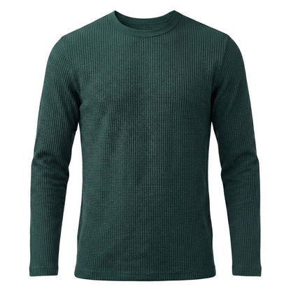 Waffle Knit Round Neck Full Sleeve T-Shirt